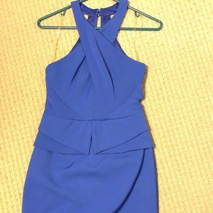 Peplum blue boutique dress